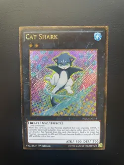Yugioh Cat Shark PGL2-EN016 Gold Secret Rare 1st Edition NM/LP - Image 1