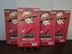 One Piece OP13 Carrying on His Will Sleeved Boosters (Lot of 4) SEALED - Image 1