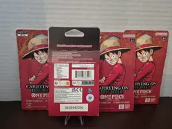 One Piece OP13 Carrying on His Will Sleeved Boosters (Lot of 4) SEALED - Image 2