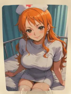 Nami Double Sided Art Card - One Piece- Spicy Waifu Doujin Goddess Story - Image 2