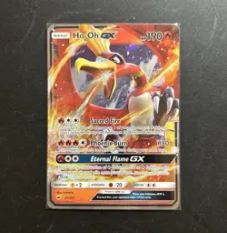 Pokemon TCG Ho-Oh GX Ultra Rare Holo 21/147 SM Burning Shadows ENG 2017 LP - Image 1