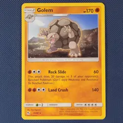 Golem 35/68 - Hidden Fates - Rare Pokemon Card - NM - Image 1