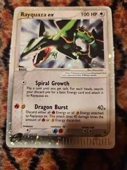 Pokemon TCG Rayquaza EX Ultra Rare Dragon Card 97/97 LP Condition - Image 1