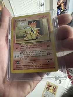 Cyndaquil 57/111 Neo Genesis WOTC Vintage Pokemon Card - Fireworks Attack NM - Image 1