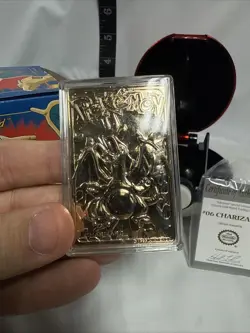 Charizard Pokemon 23K Gold Plated Trading Card 1999 Burger King Pokeball - OPEN - Image 3