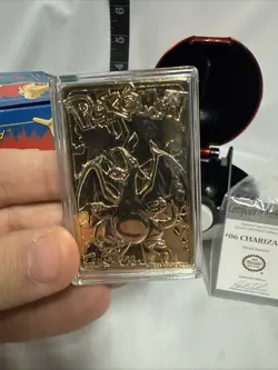 Charizard Pokemon 23K Gold Plated Trading Card 1999 Burger King Pokeball - OPEN - Image 4