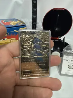 Charizard Pokemon 23K Gold Plated Trading Card 1999 Burger King Pokeball - OPEN - Image 5