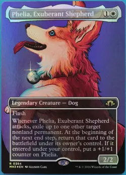Phelia, Exuberant Shepherd (Borderless) FOIL Modern Horizons 3 MINT (520003) - Image 1
