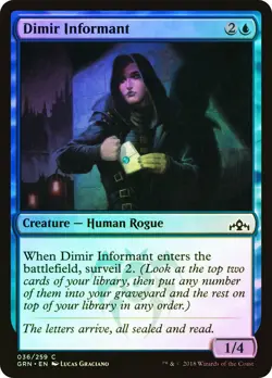 MTG FOIL Dimir Informant - Guilds of Ravnica #036 - Image 1