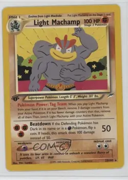 Light Machamp 1st Ed. Pokemon Neo Destiny #25 2002 - Image 1