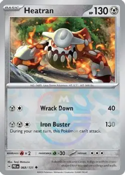 Heatran (Master Ball Pattern) - 068/131 - Prismatic Evolutions - Pokemon Holo NM - Image 1