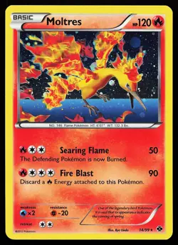 Moltres 14/99 Cosmos Holo Rare Next Destinies Pokemon Card - Image 1