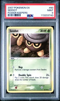 2007 POKEMON EX POWER KEEPERS #60 SEEDOT PSA 9 - Image 1
