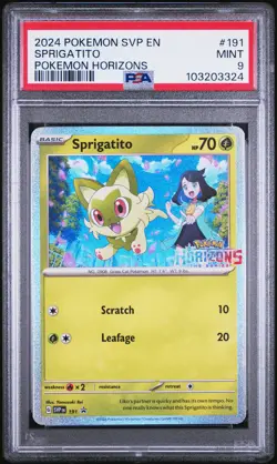 2024 POKEMON SVP EN-SV BLACK STAR PROMO GRAND ADVENTURE COLL SPRIGATITO PSA 9 - Image 1