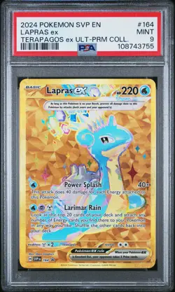2024 POKEMON SVP EN-SV BLACK STAR PROMO #164 LAPRAS EX PSA 9 - Image 1