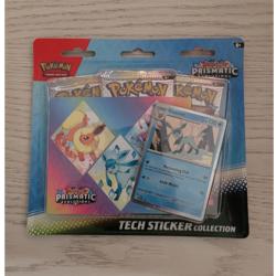 Pokemon TCG Prismatic Evolutions Tech Sticker Collection - 3 Packs - Image 1