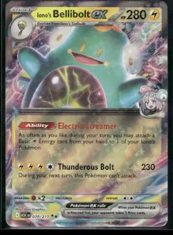 Iono's Bellibolt ex 070/217 Double Rare Ascended Heroes Pokemon Holo Near Mint - Image 1