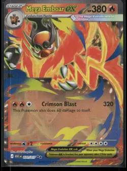 Mega Emboar ex 031/217 Double Rare Ascended Heroes Pokemon Holo Near Mint - Image 1