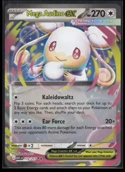 Mega Audino ex 172/217 Double Rare Ascended Heroes Pokemon Holo Near Mint - Image 1