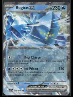 Regice ex 048/217 Double Rare Ascended Heroes Pokemon Holo Near Mint - Image 1
