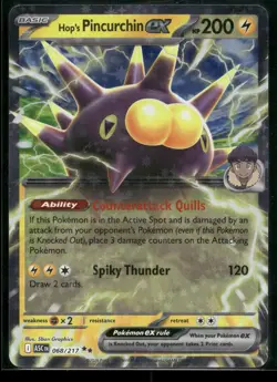 Hop's Pincurchin ex 068/217 Double Rare Ascended Heroes Pokemon Holo Near Mint - Image 1