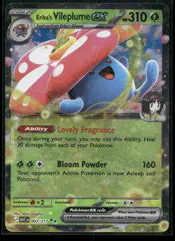 Erika's Vileplume ex 003/217 Double Rare Ascended Heroes Pokemon Holo Near Mint - Image 1