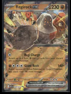 Regirock ex 107/217 Double Rare Ascended Heroes Pokemon Holo Near Mint - Image 1