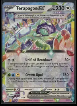 Terapagos ex 179/217 Double Rare Ascended Heroes Pokemon Holo Near Mint - Image 1