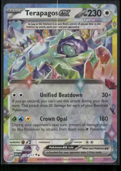 Terapagos ex 179/217 Double Rare Ascended Heroes Pokemon Holo Near Mint - Image 1