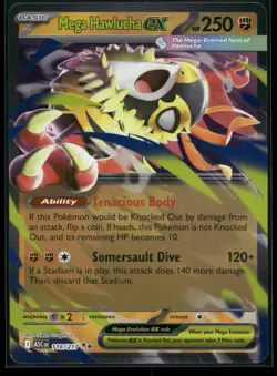 Mega Hawlucha ex 116/217 Double Rare Ascended Heroes Pokemon Holo Near Mint - Image 1