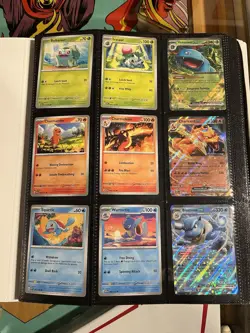 Pokemon 151 Complete Base Set 1-165 With 151 Binder Some Holos - Image 2