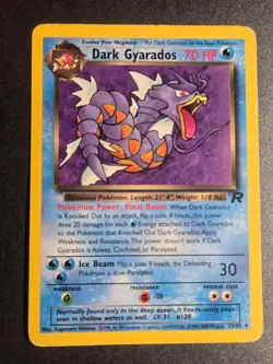 Dark Gyarados 25/82 HP Team Rocket Rare Pokemon Unlimited - Image 1