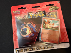 Pokemon Sealed Ascended Heroes Tech Sticker collection 3 Packs - Image 1