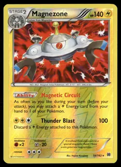 Magnezone 54/162 Holo Rare BREAKthrough Pokemon Reverse Holo Near Mint - Image 1