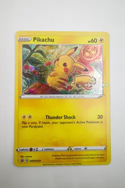 Pikachu SWSH153 Snowflake Stamped Holiday Calendar Promo Pokemon TCG - Image 1
