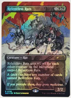 MTG - Relentless Rats - Foil - SLD 0752 - Secret Lair Rare Magic the Gathering - Image 1