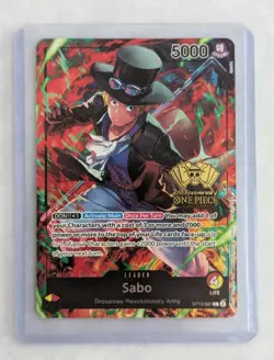 2nd Anniversary Sabo ST13-001 Promo Leader One Piece TCG Card Game Alt Art - Image 1