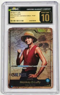 2024 One Piece Monkey D. Luffy Live Action Promo P-047 CGC 10 Pristine English - Image 1