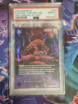 One Piece Eustass "Captain" Kid SP OP07-074 English Foil 2024 PSA 10 - Image 1