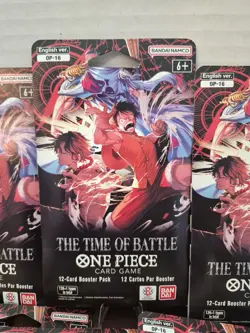 One Piece OP16 The Time of Battle Sleeved Boosters (Lot of 14) SEALED - Image 3