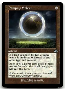 MTG Damping Sphere (Retro Frame) U Dominaria Remastered 377 LP - Image 1