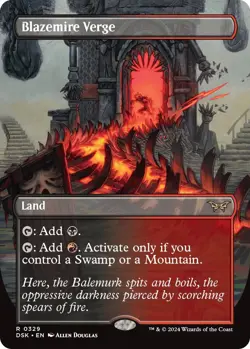 MTG Blazemire Verge (Borderless) [Duskmourn: House of Horror] Near Mint Magic - Image 1