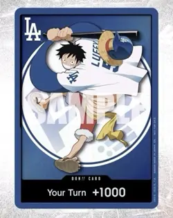 ONE PIECE X DODGERS PROMO MONKEY D LUFFY DON CARD - CARD ONLY - PRESALE - Image 1