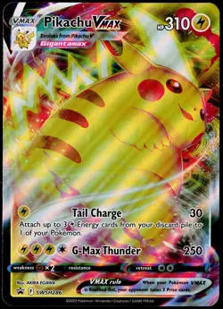 Pikachu VMAX SWSH286 Jumbo Promo SWSH Black Star Pokemon Near Mint - Image 1