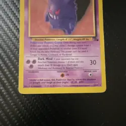 The Pokemon Company Gengar Fossil Rare Regular EN 80HP Stage 2 20/62 Unlimited - Image 2