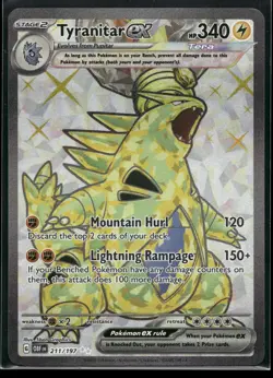 Tyranitar ex 211/197 Ultra Rare Obsidian Flames Pokemon Holo Near Mint - Image 1