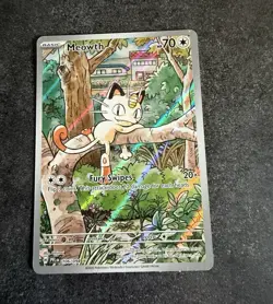 Pokemon TCG Meowth 106/094 Phantasmal Flames Illustration Rare Holo - Image 1