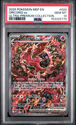 2025 POKEMON MEP EN-ME BLACK STAR PROMO #024 ORICORIO EX PSA 10 - Image 1