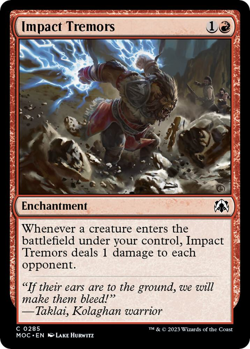 MTG Magic 1x Impact Tremors (M/NM) Commander March of the Machine - Image 1