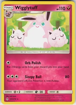 Wigglytuff 135/214 Rare Unbroken Bonds Pokemon Near Mint - Image 1